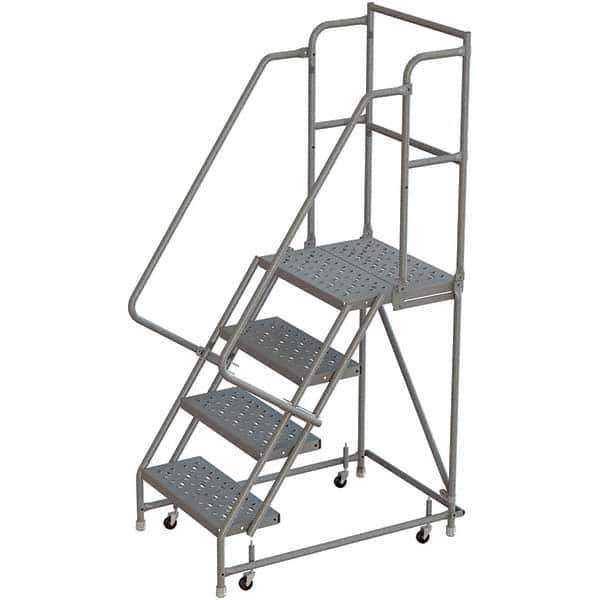 TRI-ARC - Rolling & Wall Mounted Ladders & Platforms Type: Rolling Warehouse Ladder Style: Rolling Platform Ladder - Industrial Tool & Supply