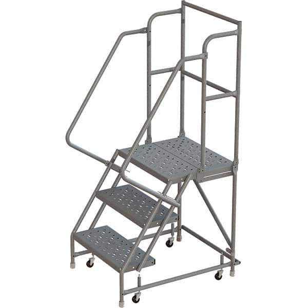 TRI-ARC - Rolling & Wall Mounted Ladders & Platforms Type: Rolling Warehouse Ladder Style: Rolling Platform Ladder - Industrial Tool & Supply
