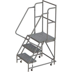 TRI-ARC - Rolling & Wall Mounted Ladders & Platforms Type: Rolling Warehouse Ladder Style: Rolling Platform Ladder - Industrial Tool & Supply