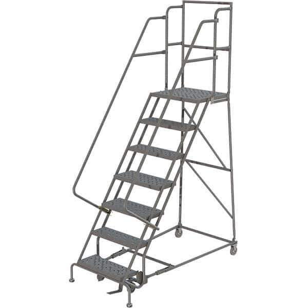 TRI-ARC - Rolling & Wall Mounted Ladders & Platforms Type: Rolling Warehouse Ladder Style: Rolling Platform Ladder - Industrial Tool & Supply