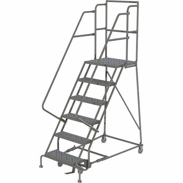 TRI-ARC - Rolling & Wall Mounted Ladders & Platforms Type: Rolling Warehouse Ladder Style: Rolling Platform Ladder - Industrial Tool & Supply