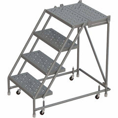 TRI-ARC - Rolling & Wall Mounted Ladders & Platforms Type: Rolling Warehouse Ladder Style: Rolling Platform Ladder - Industrial Tool & Supply