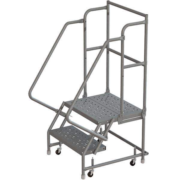 TRI-ARC - Rolling & Wall Mounted Ladders & Platforms Type: Rolling Warehouse Ladder Style: Rolling Platform Ladder - Industrial Tool & Supply
