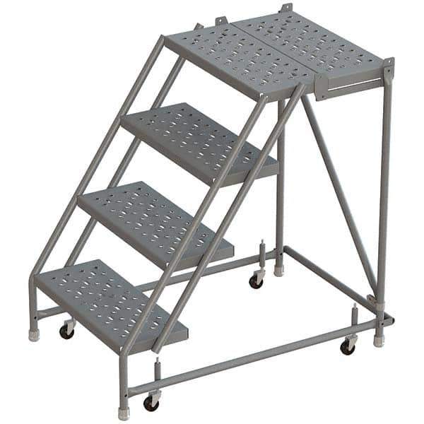 TRI-ARC - Rolling & Wall Mounted Ladders & Platforms Type: Rolling Warehouse Ladder Style: Rolling Platform Ladder - Industrial Tool & Supply