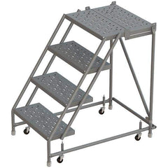 TRI-ARC - Rolling & Wall Mounted Ladders & Platforms Type: Rolling Warehouse Ladder Style: Rolling Platform Ladder - Industrial Tool & Supply