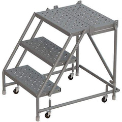 TRI-ARC - Rolling & Wall Mounted Ladders & Platforms Type: Rolling Warehouse Ladder Style: Rolling Platform Ladder - Industrial Tool & Supply