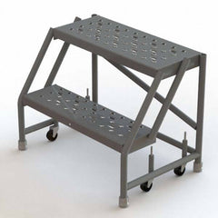 TRI-ARC - Rolling & Wall Mounted Ladders & Platforms Type: Rolling Warehouse Ladder Style: Rolling Platform Ladder - Industrial Tool & Supply