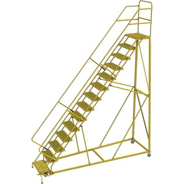 TRI-ARC - Rolling & Wall Mounted Ladders & Platforms Type: Stairway Slope Ladder Style: Forward Descent 50 Degree Incline - Industrial Tool & Supply