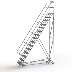 TRI-ARC - Rolling & Wall Mounted Ladders & Platforms Type: All-Directional Ladder Style: Forward Descent 50 Degree Incline - Industrial Tool & Supply