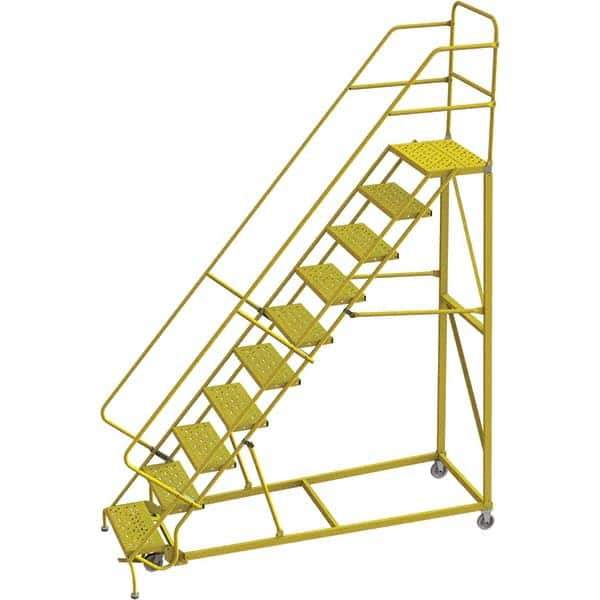 TRI-ARC - Rolling & Wall Mounted Ladders & Platforms Type: Stairway Slope Ladder Style: Forward Descent 50 Degree Incline - Industrial Tool & Supply