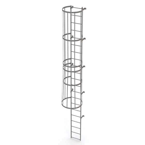 TRI-ARC - Rolling & Wall Mounted Ladders & Platforms Type: Fixed Ladder Style: Safety Cage - Industrial Tool & Supply