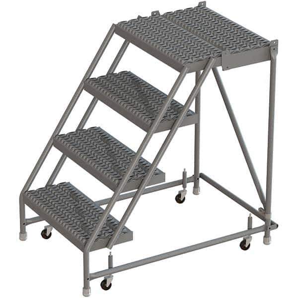 TRI-ARC - Rolling & Wall Mounted Ladders & Platforms Type: Rolling Warehouse Ladder Style: Rolling Platform Ladder - Industrial Tool & Supply