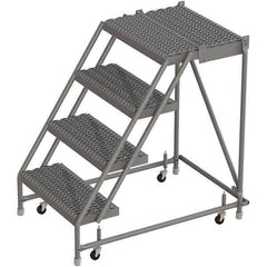 TRI-ARC - Rolling & Wall Mounted Ladders & Platforms Type: Rolling Warehouse Ladder Style: Rolling Platform Ladder - Industrial Tool & Supply