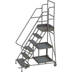TRI-ARC - Rolling & Wall Mounted Ladders & Platforms Type: Stock-Picking Ladder Style: Rolling Safety Stock Picking Ladder - Industrial Tool & Supply