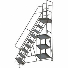 TRI-ARC - Rolling & Wall Mounted Ladders & Platforms Type: Stock-Picking Ladder Style: Rolling Safety Stock Picking Ladder - Industrial Tool & Supply