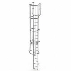 TRI-ARC - Rolling & Wall Mounted Ladders & Platforms Type: Fixed Ladder Style: Safety Cage - Industrial Tool & Supply