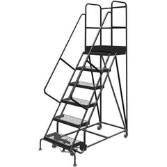 TRI-ARC - Rolling & Wall Mounted Ladders & Platforms Type: Rolling Warehouse Ladder Style: Rolling Platform Ladder - Industrial Tool & Supply