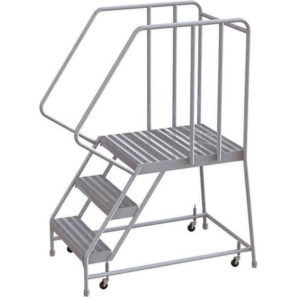 TRI-ARC - Rolling & Wall Mounted Ladders & Platforms Type: Rolling Warehouse Ladder Style: Rolling Safety Ladder - Industrial Tool & Supply