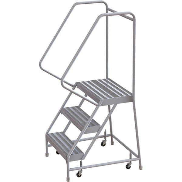 TRI-ARC - Rolling & Wall Mounted Ladders & Platforms Type: Rolling Warehouse Ladder Style: Rolling Safety Ladder - Industrial Tool & Supply