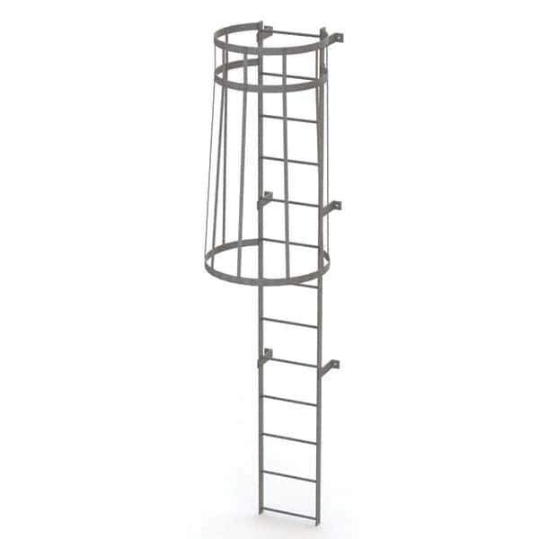 TRI-ARC - Rolling & Wall Mounted Ladders & Platforms Type: Fixed Ladder Style: Safety Cage - Industrial Tool & Supply