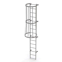 TRI-ARC - Rolling & Wall Mounted Ladders & Platforms Type: Fixed Ladder Style: Safety Cage - Industrial Tool & Supply