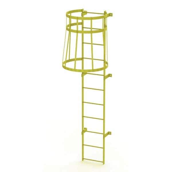 TRI-ARC - Rolling & Wall Mounted Ladders & Platforms Type: Fixed Ladder Style: Safety Cage - Industrial Tool & Supply
