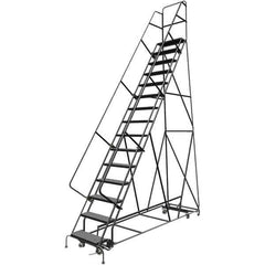 TRI-ARC - Rolling & Wall Mounted Ladders & Platforms Type: All-Directional Ladder Style: Rolling Safety Ladder - Industrial Tool & Supply