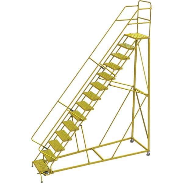 TRI-ARC - Rolling & Wall Mounted Ladders & Platforms Type: Stairway Slope Ladder Style: Forward Descent 50 Degree Incline - Industrial Tool & Supply