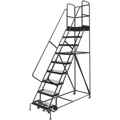 TRI-ARC - Rolling & Wall Mounted Ladders & Platforms Type: Rolling Warehouse Ladder Style: Rolling Platform Ladder - Industrial Tool & Supply