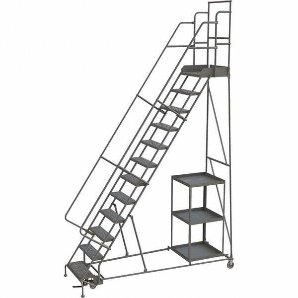 TRI-ARC - Rolling & Wall Mounted Ladders & Platforms Type: Stock-Picking Ladder Style: Rolling Safety Stock Picking Ladder - Industrial Tool & Supply