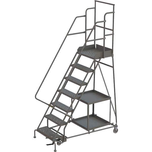 TRI-ARC - Rolling & Wall Mounted Ladders & Platforms Type: Stock-Picking Ladder Style: Rolling Safety Stock Picking Ladder - Industrial Tool & Supply