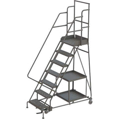 TRI-ARC - Rolling & Wall Mounted Ladders & Platforms Type: Stock-Picking Ladder Style: Rolling Safety Stock Picking Ladder - Industrial Tool & Supply