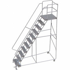 TRI-ARC - Rolling & Wall Mounted Ladders & Platforms Type: Rolling Warehouse Ladder Style: Rolling Safety Ladder - Industrial Tool & Supply