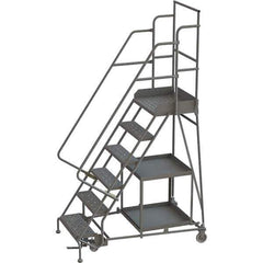 TRI-ARC - Rolling & Wall Mounted Ladders & Platforms Type: Stock-Picking Ladder Style: Rolling Safety Stock Picking Ladder - Industrial Tool & Supply