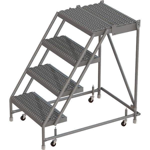 TRI-ARC - Rolling & Wall Mounted Ladders & Platforms Type: Rolling Warehouse Ladder Style: Rolling Platform Ladder - Industrial Tool & Supply