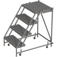 TRI-ARC - Rolling & Wall Mounted Ladders & Platforms Type: Rolling Warehouse Ladder Style: Rolling Platform Ladder - Industrial Tool & Supply