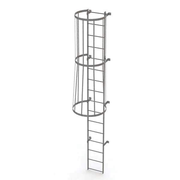 TRI-ARC - Rolling & Wall Mounted Ladders & Platforms Type: Fixed Ladder Style: Safety Cage - Industrial Tool & Supply