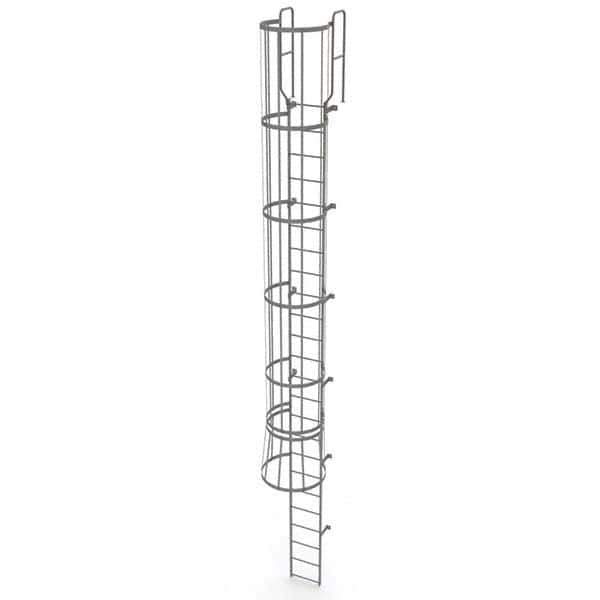 TRI-ARC - Rolling & Wall Mounted Ladders & Platforms Type: Fixed Ladder Style: Safety Cage - Industrial Tool & Supply