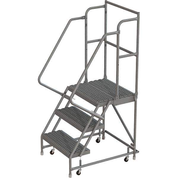 TRI-ARC - Rolling & Wall Mounted Ladders & Platforms Type: Rolling Warehouse Ladder Style: Rolling Platform Ladder - Industrial Tool & Supply