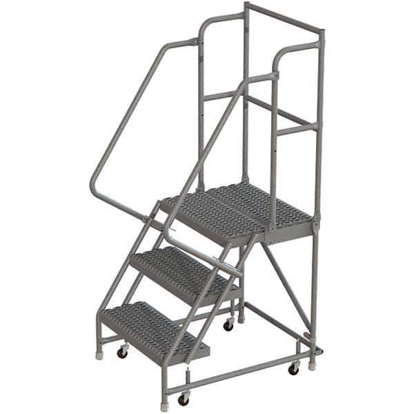 TRI-ARC - Rolling & Wall Mounted Ladders & Platforms Type: Rolling Warehouse Ladder Style: Rolling Platform Ladder - Industrial Tool & Supply
