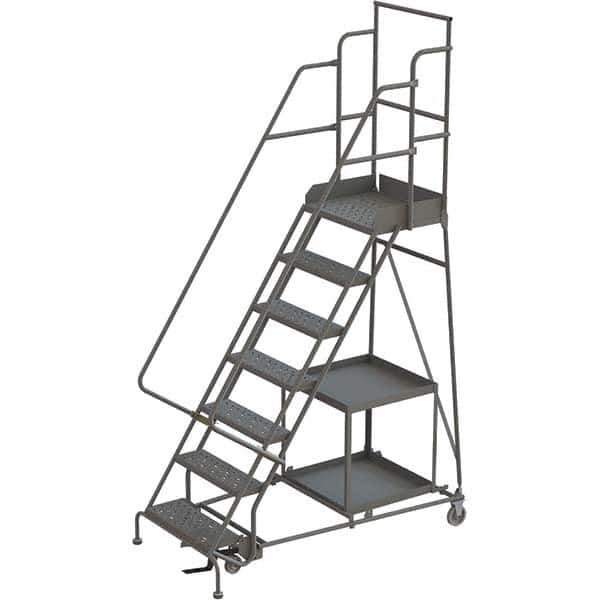 TRI-ARC - Rolling & Wall Mounted Ladders & Platforms Type: Stock-Picking Ladder Style: Rolling Safety Stock Picking Ladder - Industrial Tool & Supply