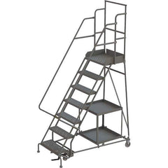 TRI-ARC - Rolling & Wall Mounted Ladders & Platforms Type: Stock-Picking Ladder Style: Rolling Safety Stock Picking Ladder - Industrial Tool & Supply