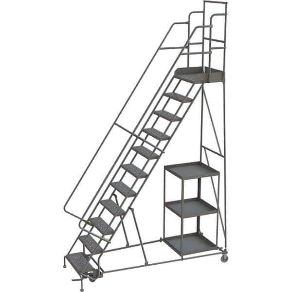 TRI-ARC - Rolling & Wall Mounted Ladders & Platforms Type: Stock-Picking Ladder Style: Rolling Safety Stock Picking Ladder - Industrial Tool & Supply
