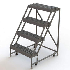 TRI-ARC - Rolling & Wall Mounted Ladders & Platforms Type: Rolling Warehouse Ladder Style: Rolling Platform Ladder - Industrial Tool & Supply