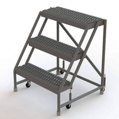 TRI-ARC - Rolling & Wall Mounted Ladders & Platforms Type: Rolling Warehouse Ladder Style: Rolling Platform Ladder - Industrial Tool & Supply