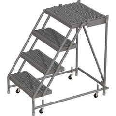 TRI-ARC - Rolling & Wall Mounted Ladders & Platforms Type: Rolling Warehouse Ladder Style: Rolling Platform Ladder - Industrial Tool & Supply