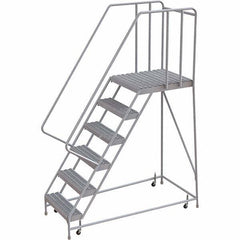 TRI-ARC - Rolling & Wall Mounted Ladders & Platforms Type: Rolling Warehouse Ladder Style: Rolling Safety Ladder - Industrial Tool & Supply