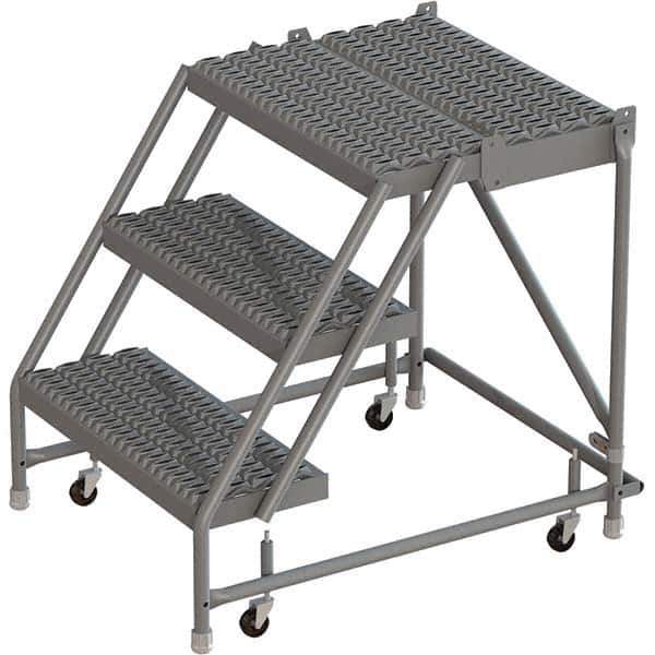 TRI-ARC - Rolling & Wall Mounted Ladders & Platforms Type: Rolling Warehouse Ladder Style: Rolling Platform Ladder - Industrial Tool & Supply
