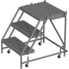 TRI-ARC - Rolling & Wall Mounted Ladders & Platforms Type: Rolling Warehouse Ladder Style: Rolling Platform Ladder - Industrial Tool & Supply