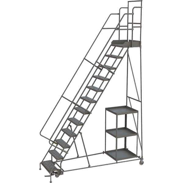 TRI-ARC - Rolling & Wall Mounted Ladders & Platforms Type: Stock-Picking Ladder Style: Rolling Safety Stock Picking Ladder - Industrial Tool & Supply